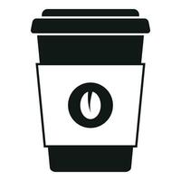 café a Vamos taza icono sencillo vector. persona bebida alto palpitante vector