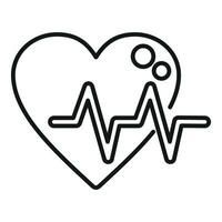 Heart rate beat icon outline vector. Healthy person vector