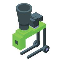 Portable garden shredder icon isometric vector. Robot tool vector