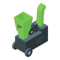 Labor tool work icon isometric vector. Garden new shredder vector