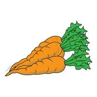 carrot icon logo vector design template