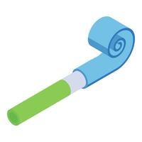 Party blower icon isometric vector. Happy celebration party vector