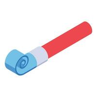 Party blower maker noise icon isometric vector. Celebration party vector