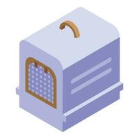 Pet toilet cage icon isometric vector. Clean filter vector