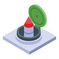Under ground nuclear weapon icon isometric vector. Chemical hazard vector