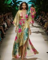 AI generated A model walks the runway. ai generative photo
