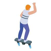 Flyboard activity icon isometric vector. Sky hobby boy vector