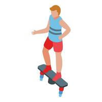 Aquatic sport diver icon isometric vector. Aviate wet vector