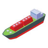 Fuel cargo ship icon isometric vector. Lng carrier vector