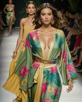 AI generated A model walks the runway. ai generative photo