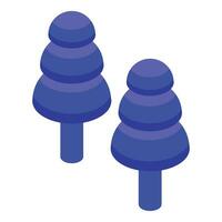 Ears caps icon isometric vector. Summer swim accessory vector