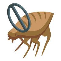 No flea on pet icon isometric vector. Flea collar vector