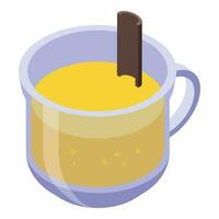 Apple cider drink mug icon isometric vector. Beverage brew vector