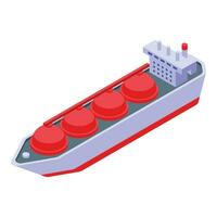 Logistic gas carrier ship icon isometric vector. Container cargo vector