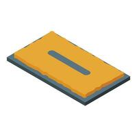 Door mat interior icon isometric vector. House foot entry vector