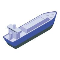 Gas carrier ship icon isometric vector. Fuel truck vector
