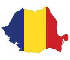 Romania map. Map of Romania with Romania flag vector