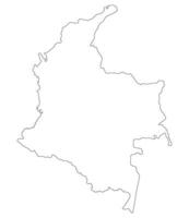 Colombia map. Map of Colombia in white color vector