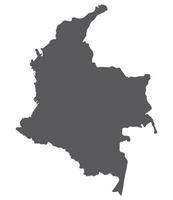 Colombia map. Map of Colombia in grey color vector