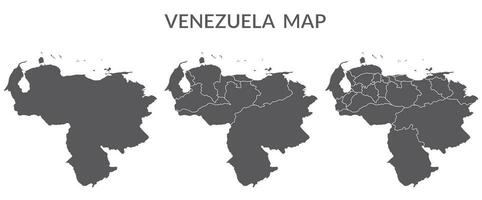 Venezuela mapa. mapa de Venezuela en conjunto vector