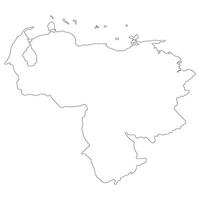 Venezuela map. Map of Venezuela in white color vector