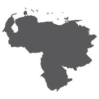 Venezuela mapa. mapa de Venezuela en gris color vector