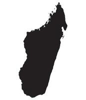 Madagascar map. Map of Madagascar in black color vector