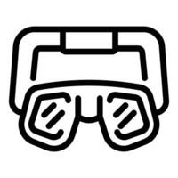 Extreme tourism glasses icon outline vector. Survival sport path vector