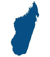 Madagascar map. Map of Madagascar in blue color vector