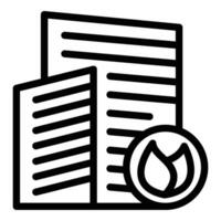 Building ecology icon outline vector. Energy web managerial vector