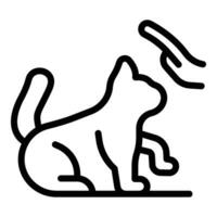Cute dog training icon outline vector. Course school vector