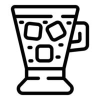 Coco frosty drink icon outline vector. Coffee cold vector