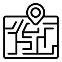 Dog school map location icon outline vector. Fine play run vector