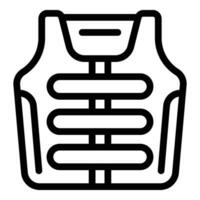 Survival vest icon outline vector. Extreme tourism vector