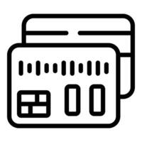 Credit card shop icon outline vector. Shelf market vector