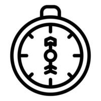 Training compass icon outline vector. Vacation walking vector