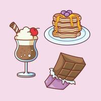 Sweet food beverage cute simple vector art icon design.