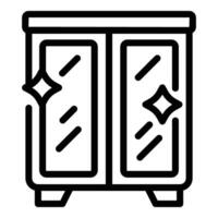 Clean wardrobe icon outline vector. Dirty apartment vector