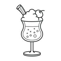 Sweet food beverage cute simple vector art icon design.