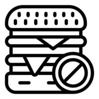 Unhealthy burger icon outline vector. Medical care vector