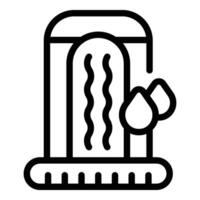 agua soltar esterilizador icono contorno vector. anti limpiador vector