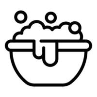 Foam soap basin icon outline vector. House cleaner vector