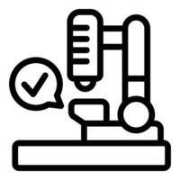 Medicine microscope icon outline vector. Charity equipment vector