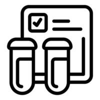 Medical test tubes icon outline vector. Medical facility vector