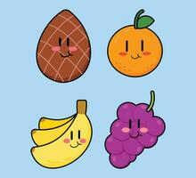 linda dibujos animados Fruta vector Arte. sencillo y divertido diseño para niños