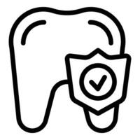 Healthy tooth icon outline vector. Charity love vector