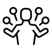 Global app conference icon outline vector. Articulate foreign vector