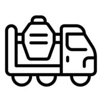 Modern cement mixer icon outline vector. Building lorry vector