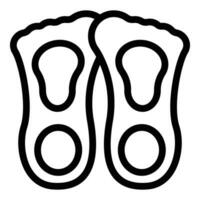 Insoles heel icon outline vector. Foot bone vector