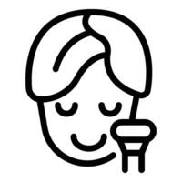 Woman facial roller icon outline vector. Care face vector